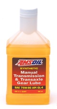 AMSOIL Synthetic Manual Transmission & Transaxle Gear Lube 75W-90 Replaces GM part #12346190 and Chrysler part #4874459