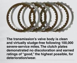 Transmission Clutch plates after 100,000 miles using Signature Series Multi-Vehicle Synthetic ATF